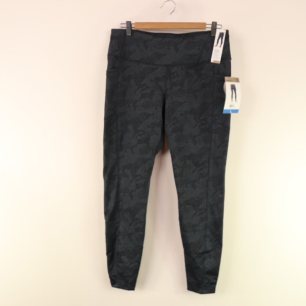 NWT Mondetta High Waisted 2 Pockets Brushed Jacquard Legging India Ink - Picture 2 of 8